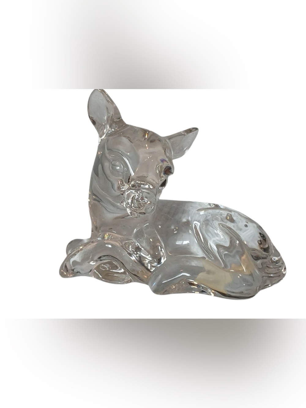 Princess house pets crystal lead baby deer sculpture